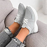 Стримані кросівки з натуральної шкіри, фото 8