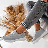 Стримані кросівки з натуральної шкіри, фото 4