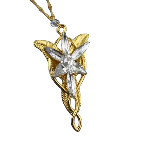Кулон Арвен Евенстар. Підвіска Arwen Evenstar. Кулон з фільму Володар Перстнів (Lord of The Rings) жовтий, фото 1