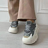 Жіночі кросівки з масивною підошвою у спортивному стилі, фото 3