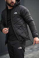 Куртка чоловіча The North Face чорна весняна осіння вітровка ТНФ спортивна демісезонна
