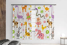 Штори з принтом «Дитячий патерн з тваринками. Children’s pattern with animals»