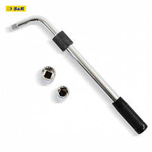 Вороток Г-подібний телескопічний S&R 1/2" 385-505 мм + 2 головки