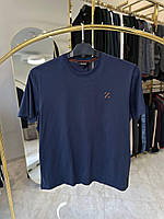 Чоловіча брендова футболка 2522 Туреччина (батал) 3-7XL т-синя 5XL