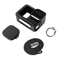 Силіконовий чохол для ГоПро GoPro Hero 13 Black з ремінцем і кришкою Чорний