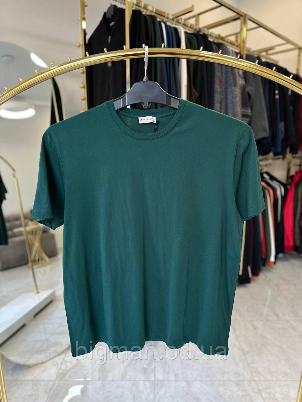 Чоловіча базова футболка La Vita 2590 Туреччина (батал) 3-7XL т-зелена