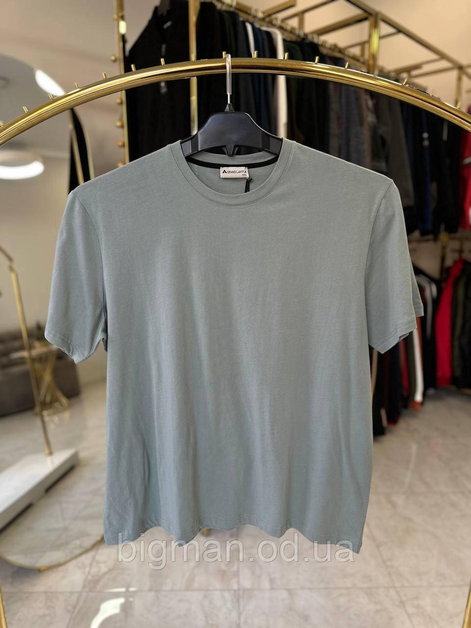 Чоловіча базова футболка La Vita 2590 Туреччина (батал) 3-7XL ментол