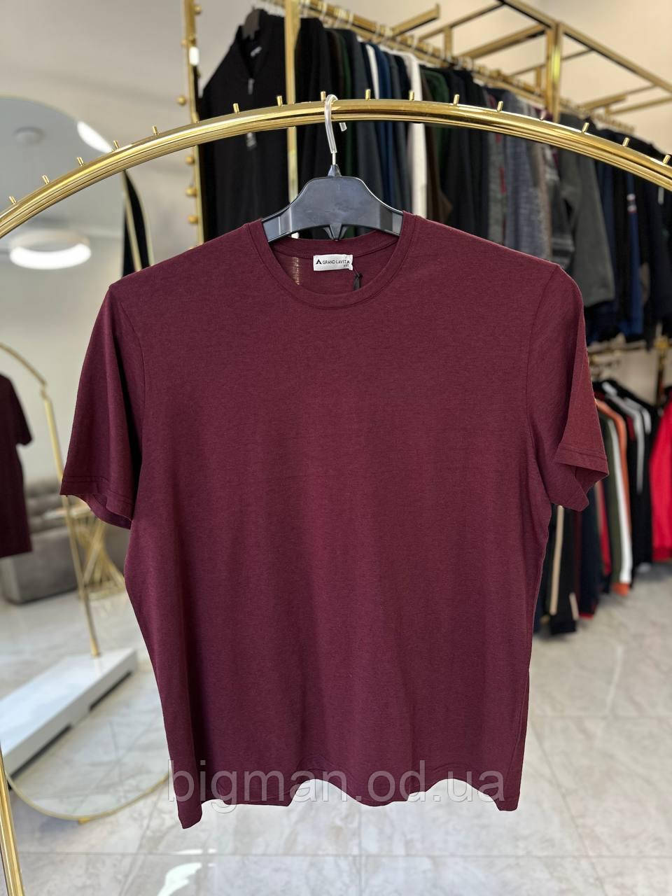 Чоловіча базова футболка La Vita 2590 Туреччина (батал) 3-7XL бордо
