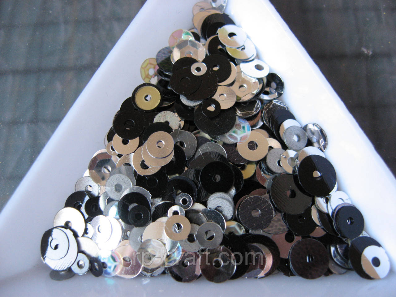 2. Упаковка паєток. Круглі, 5 грам, мікс, фото 1