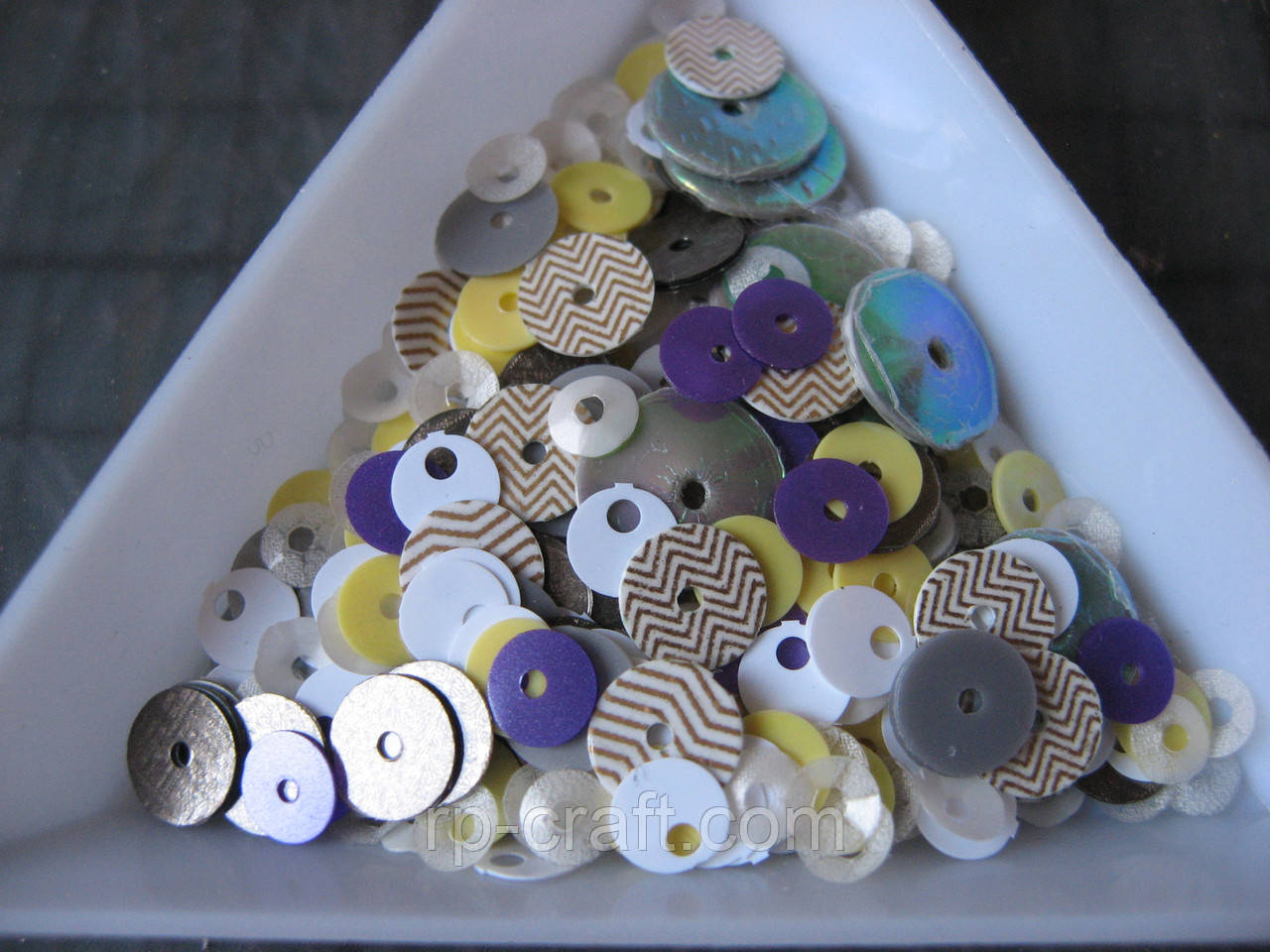 5. Упаковка паєток. Круглі, 8 грам, мікс, фото 1