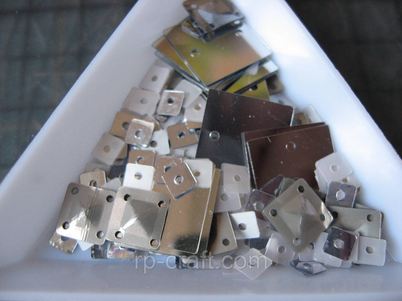 12. Упаковка паєток. Квадратні, 8 грам, мікс, фото 1