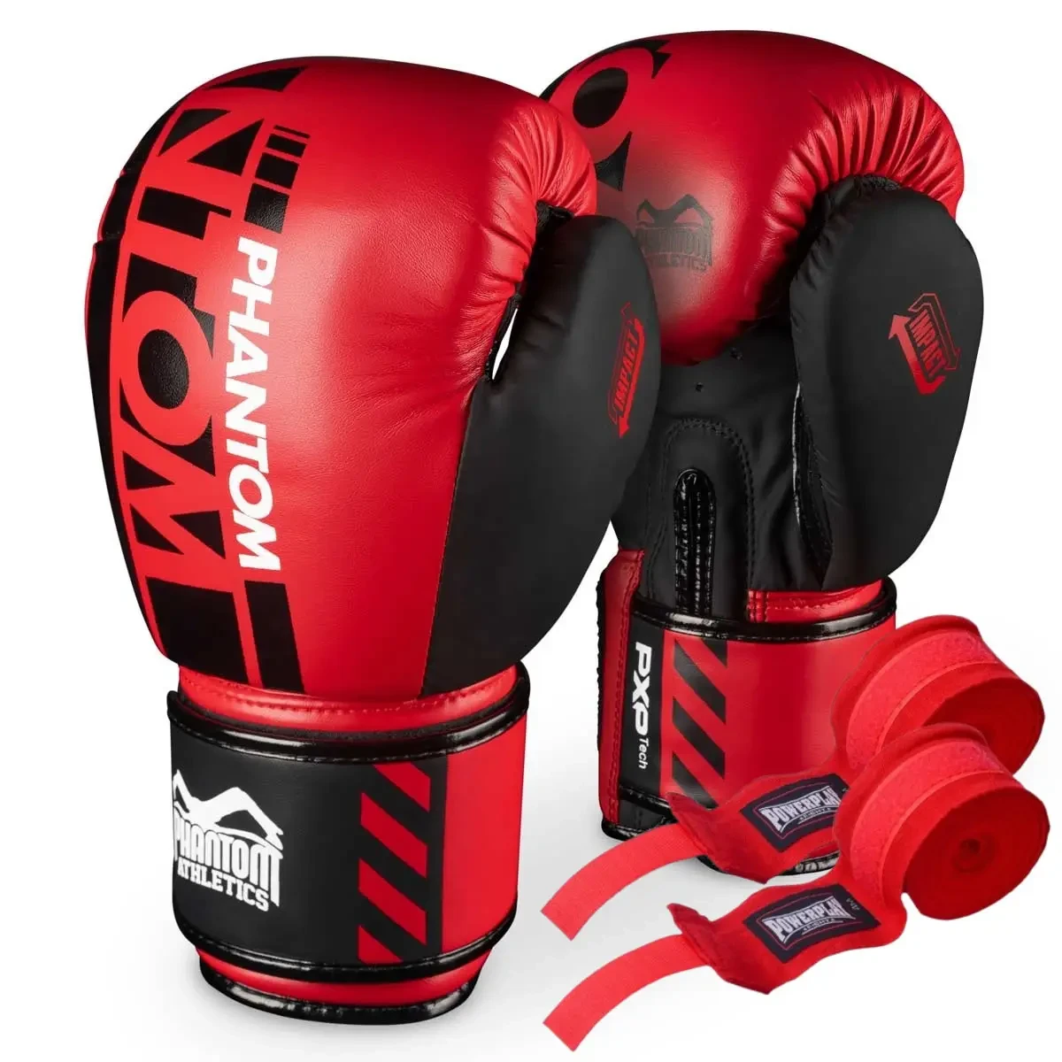 Боксерські рукавиці Phantom APEX Red 14 унцій (Бинти 4м. в подарунок), фото 1