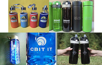 Пляшки з логотипом, друк на пляшках поспортивних 