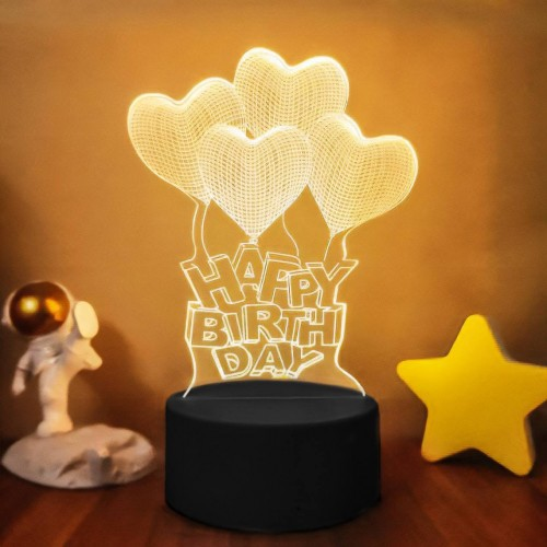 3D світильник-нічник «Happy Birthday» 3D Creative