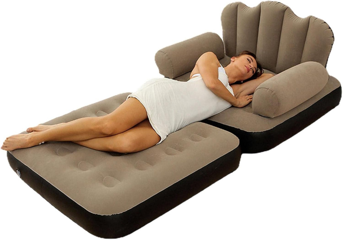 Надувний диван-ліжко Infiatable Sofa Коричневий
