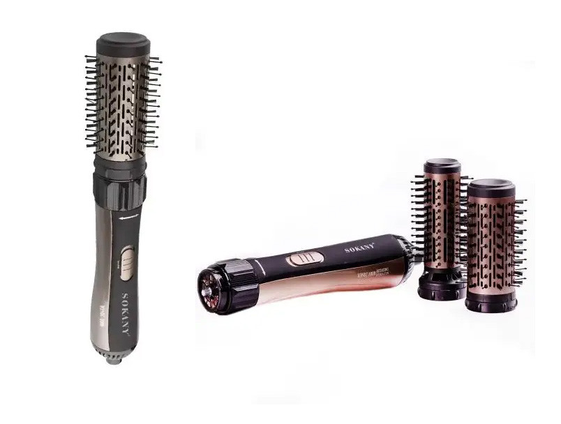 Універсальна Фен-щітка SOKANY SD-903 1000W Чорний, фен щітка Обертова, Обертання шнура на 360°, фото 1