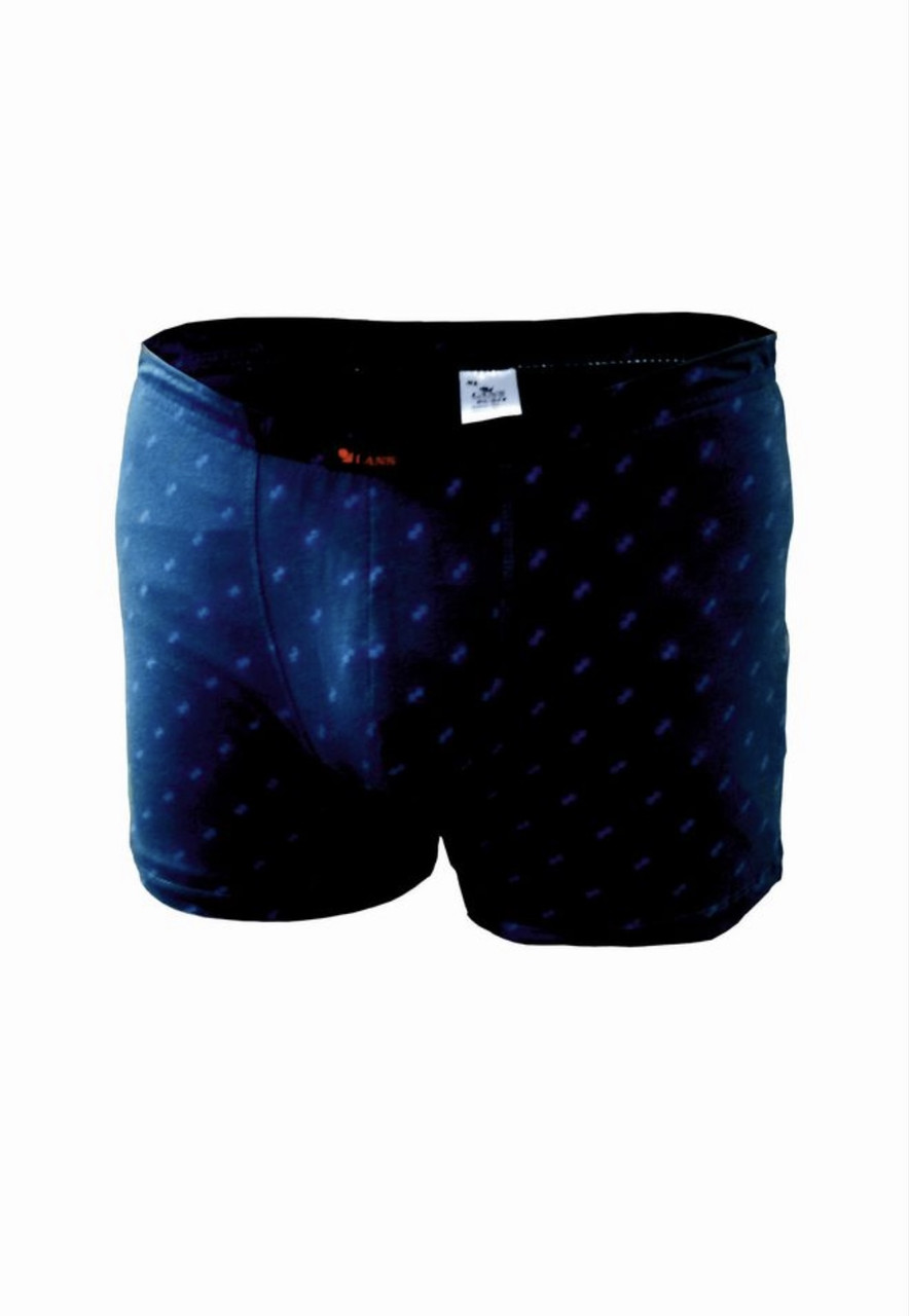 Чоловічі подовжені шорти транки Lans 06/044 Ромби сині (розміри: М-4XL), фото 1