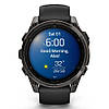 Garmin Fenix ​​8 смарт-годинник Amoled 47 мм Sapphire Carbon Grey DLC Titanium with Black Silicone Band 010-02904-21, фото 8