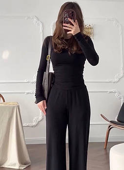 Жіночий стильний костюм кофта і широкі штани тканина джерсі у кольорах