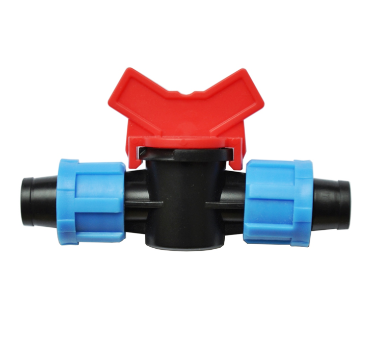 Кран прохідний затискний для крапельної стрічки, фото 1