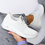 Білі кросівки із сітчастого матеріалу/текстиль, фото 2