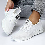 Білі кросівки із сітчастого матеріалу/текстиль, фото 3