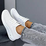 Білі кросівки із сітчастого матеріалу/текстиль, фото 4