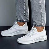 Білі кросівки із сітчастого матеріалу/текстиль, фото 8