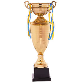 Кубок спортивний із кришкою та чашею Zelart CUP C-1505B висота 50 см золотий