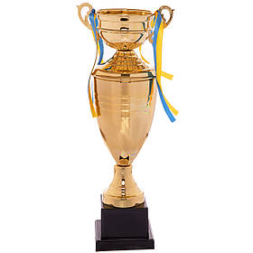 Кубок спортивний із кришкою та чашею Zelart CUP C-1505C висота 44 см золотий