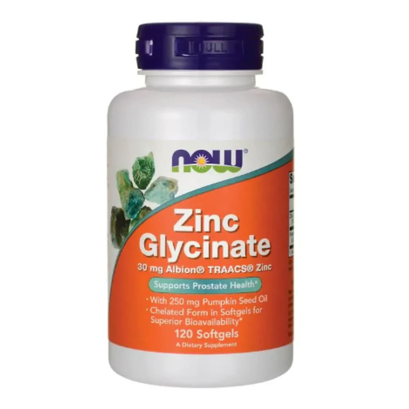 NOW - Zinc Glycinate 250 mg (120 softgels)