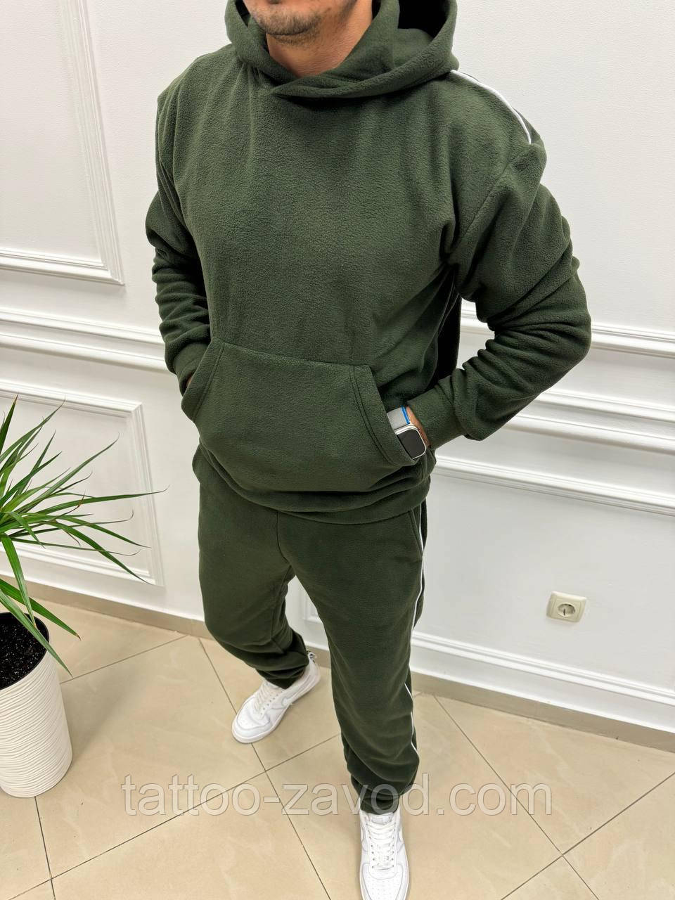 Чоловічий теплий костюм кофта та штани двосторонній фліс 46-48 50-52 54-56, фото 1