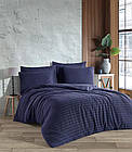 Комплект постільної білизни сатин Altinbasak сімейний розмір Lacivert moonlit