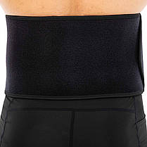 Пояс для тренажерного залу та схуднення SWEAT WAIST TRIMMER LiveUp LP8718 розмір 125x19,5x0,5 см чорний-сірий, фото 4