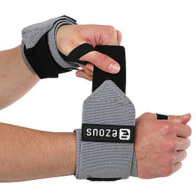 Бинти-пензельні для жиму STRENGTH WRIST WRAPS (SOLID SUPPOR) EZOUS C-04 2шт фіолетовий
