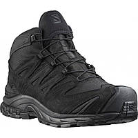 Тактичні черевики низькі всессезонні військові Salomon XA Forces MID GTX  Black (чорний)
