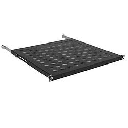 Полиця ZPAS 19", 0.5U, глибина 550 мм, кріплення 550-650 мм, 70кг максимально, чорна