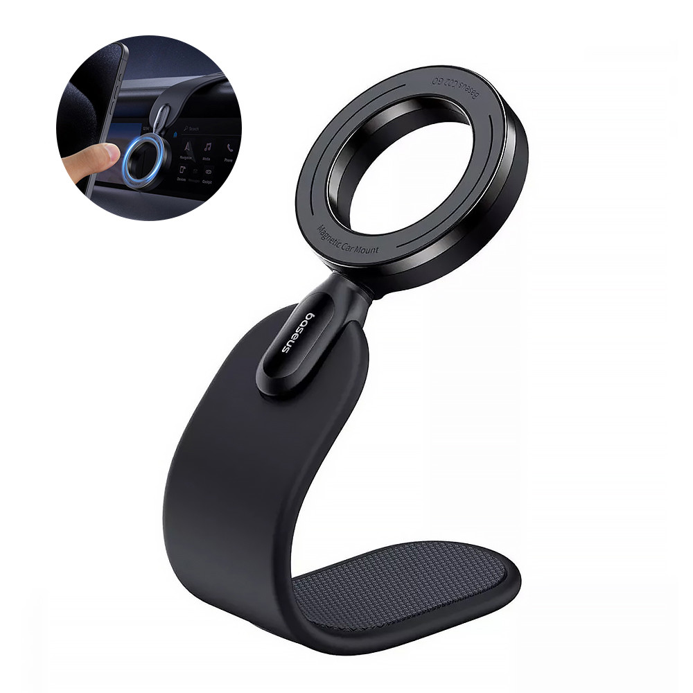 Автомобільний магнітний тримач для телефона BASEUS C02 Go Series Magnetic з підтримкою MagSafe (чорний)