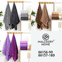 Рушник баний 6 штук мікрофібра Malloory Home розмір 70*140 сірий мікс кольорів