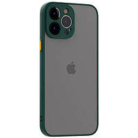 Матовый противоударный чехол для iPhone 13 Pro (зелёный)