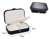 Чорна скринька органайзер для біжутерії та прикрас 16*11*5 см на магніті., фото 2