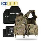 Комплект №5: Плитоноска Kiborg GU gen.2 з балістичним захистом та бронеплитами Multicam