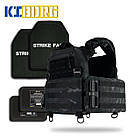 Комплект №5: Плитоноска Kiborg GU gen.2 з балістичним захистом та бронеплитами Black Multicam