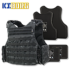 Бронежилет Militex Modular X-1 з балістичним пакетом 1 клас захисту (Збільшена площа захисту) Black Multicam