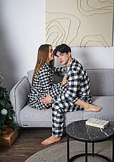 Піжама байкова штани щз сорочкою на гудзиках р.S,M,L,XL, фото 4