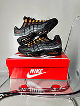 Чоловічі Кросівки Nike Air Max 95 Black Hyper Crimson / Найк Аїр Макс 95 Хайпер Чорні з Сірим та Помаранчевим, фото 5