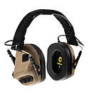 Навушники тактичні активні Earmor M31 койот