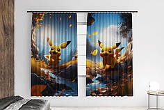 Штори з принтом «Щасливий Пікачу. Happy Pikachu»