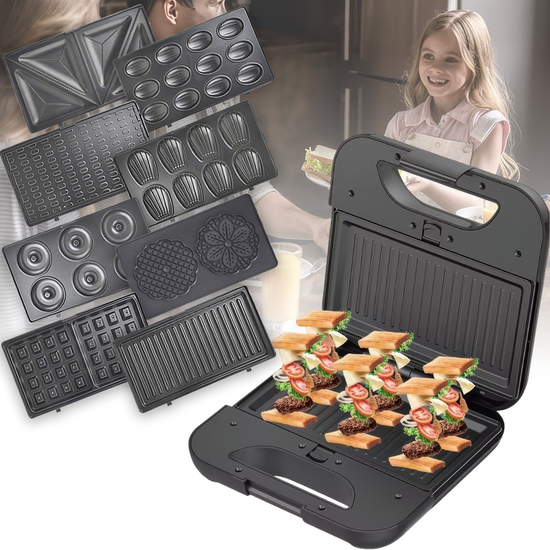 Мультипекар 8в1 зі знімними формами 8 типів RAF R.2291 | 800 Вт, фото 1