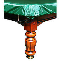 Чехол покрывало для бильярдного стола 11 футов с резинкой на лузах зеленый